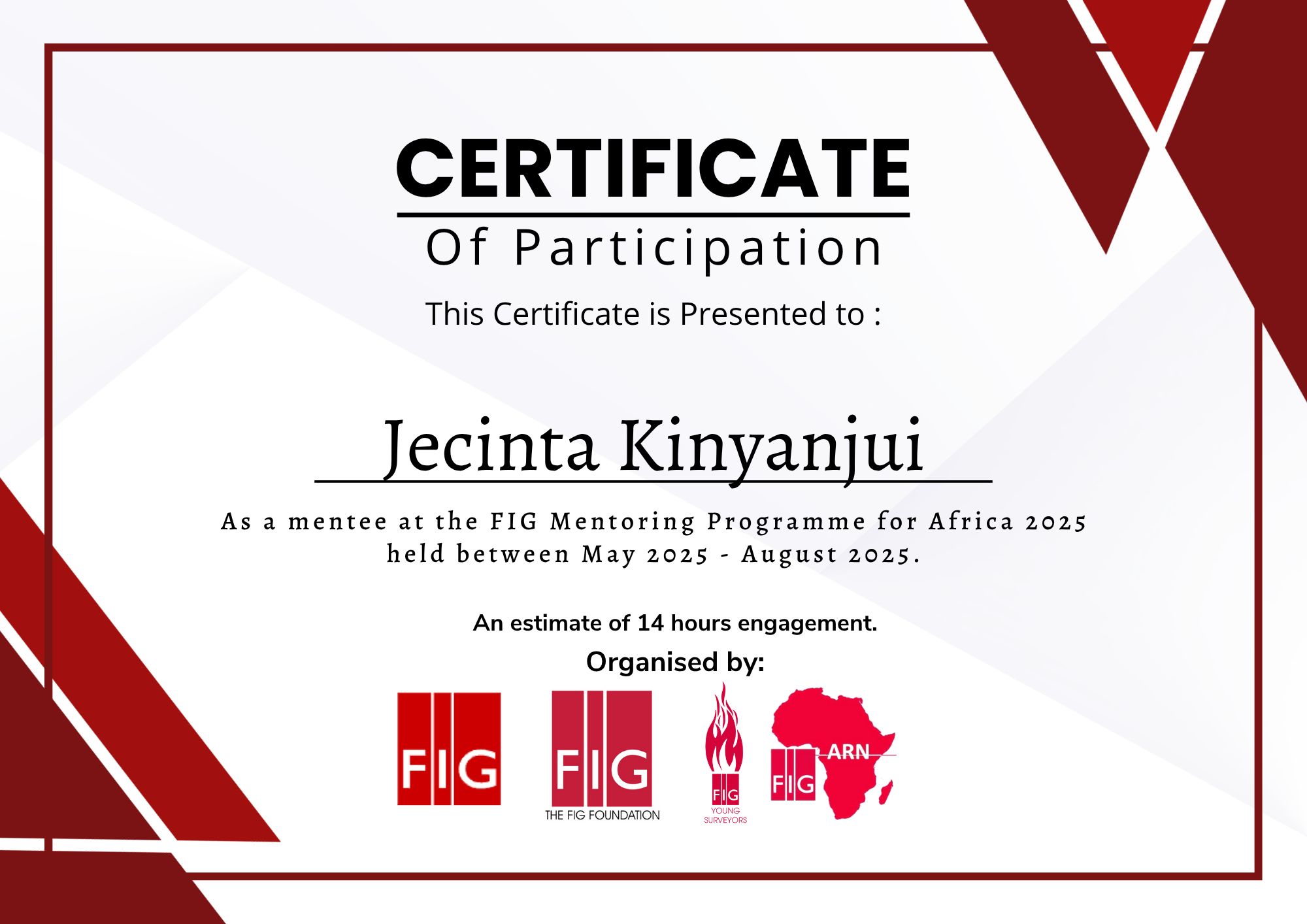 FIG Mentorship Certificate