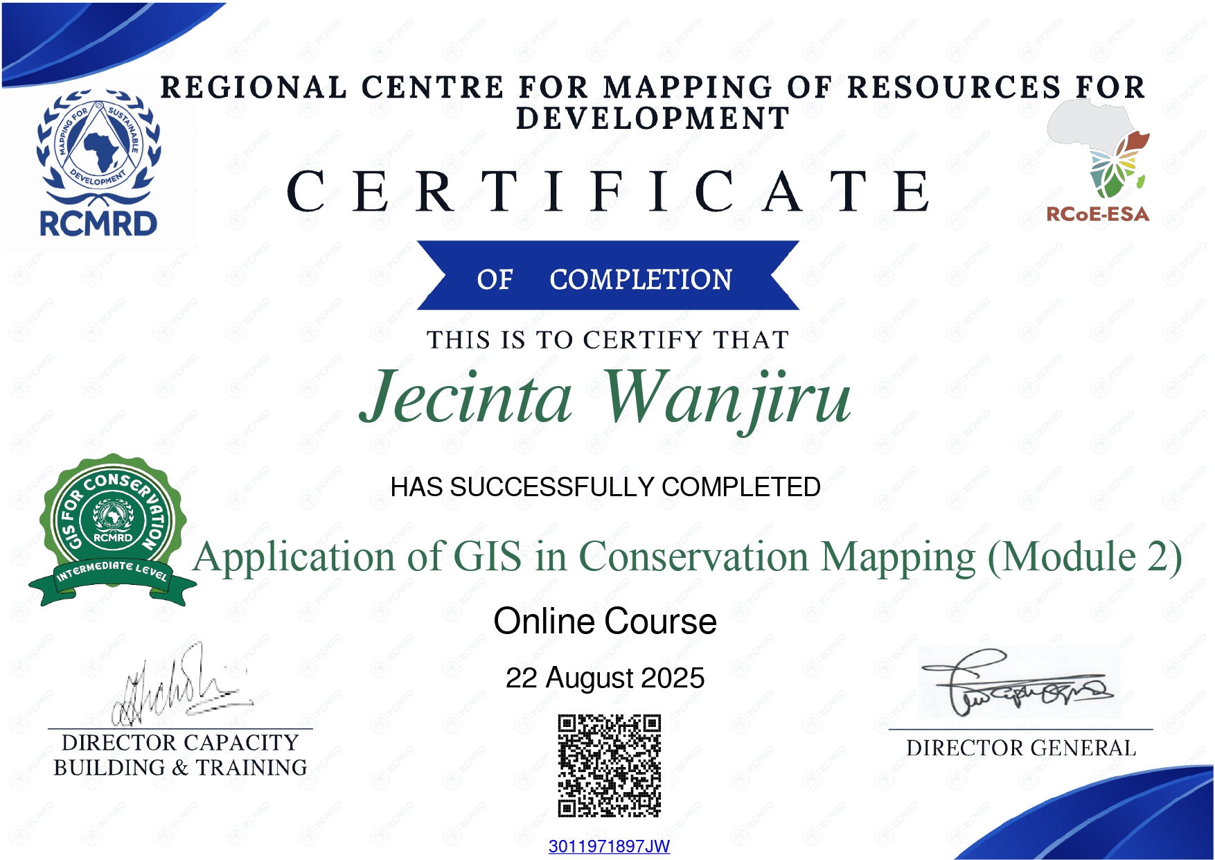 RCMRD Conservation Mapping Module 2