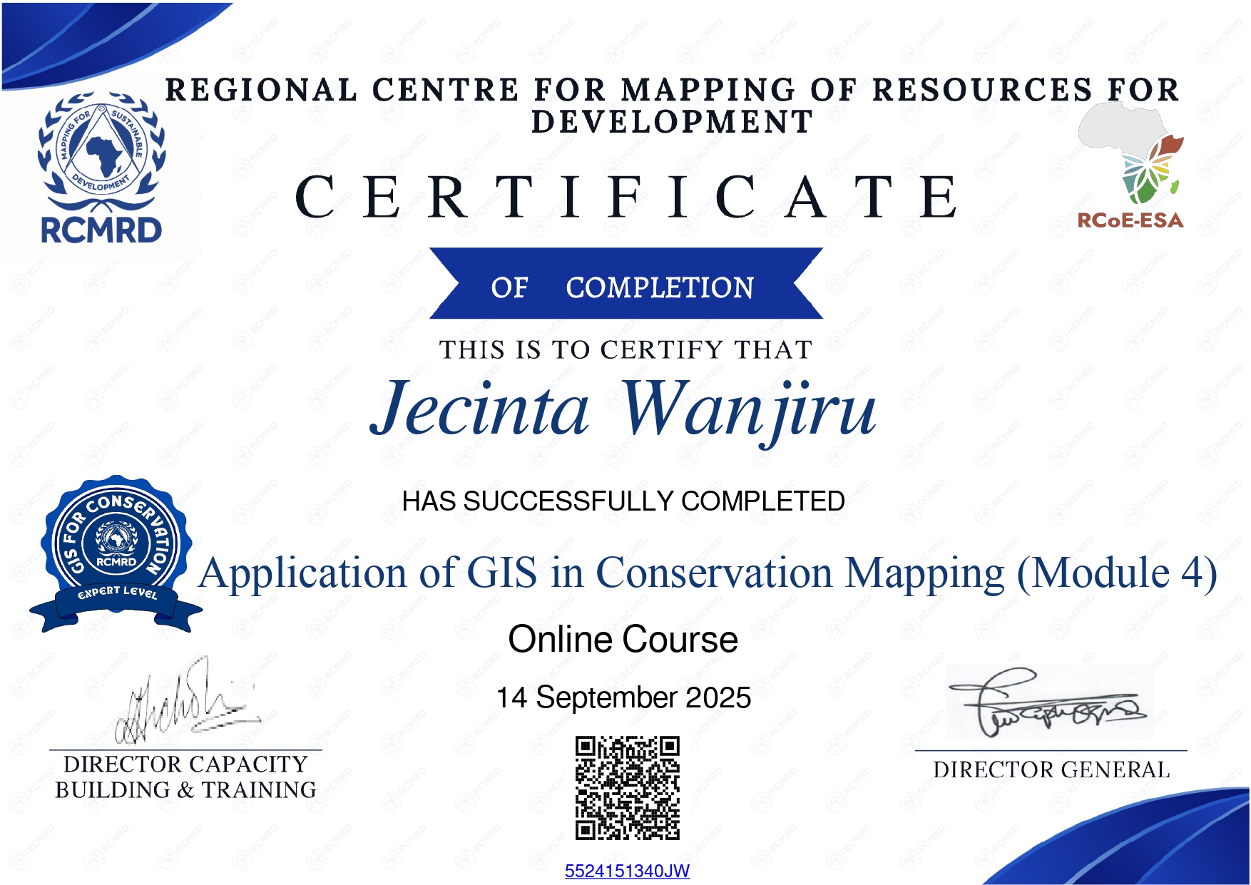RCMRD Conservation Mapping Module 4