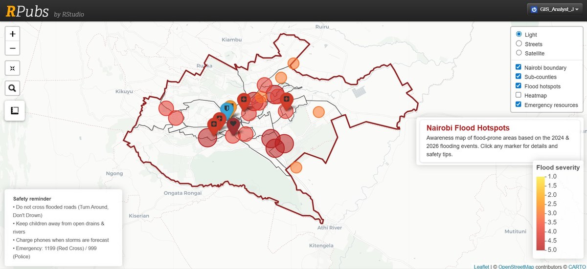 Nairobi Flood Hotspots Map